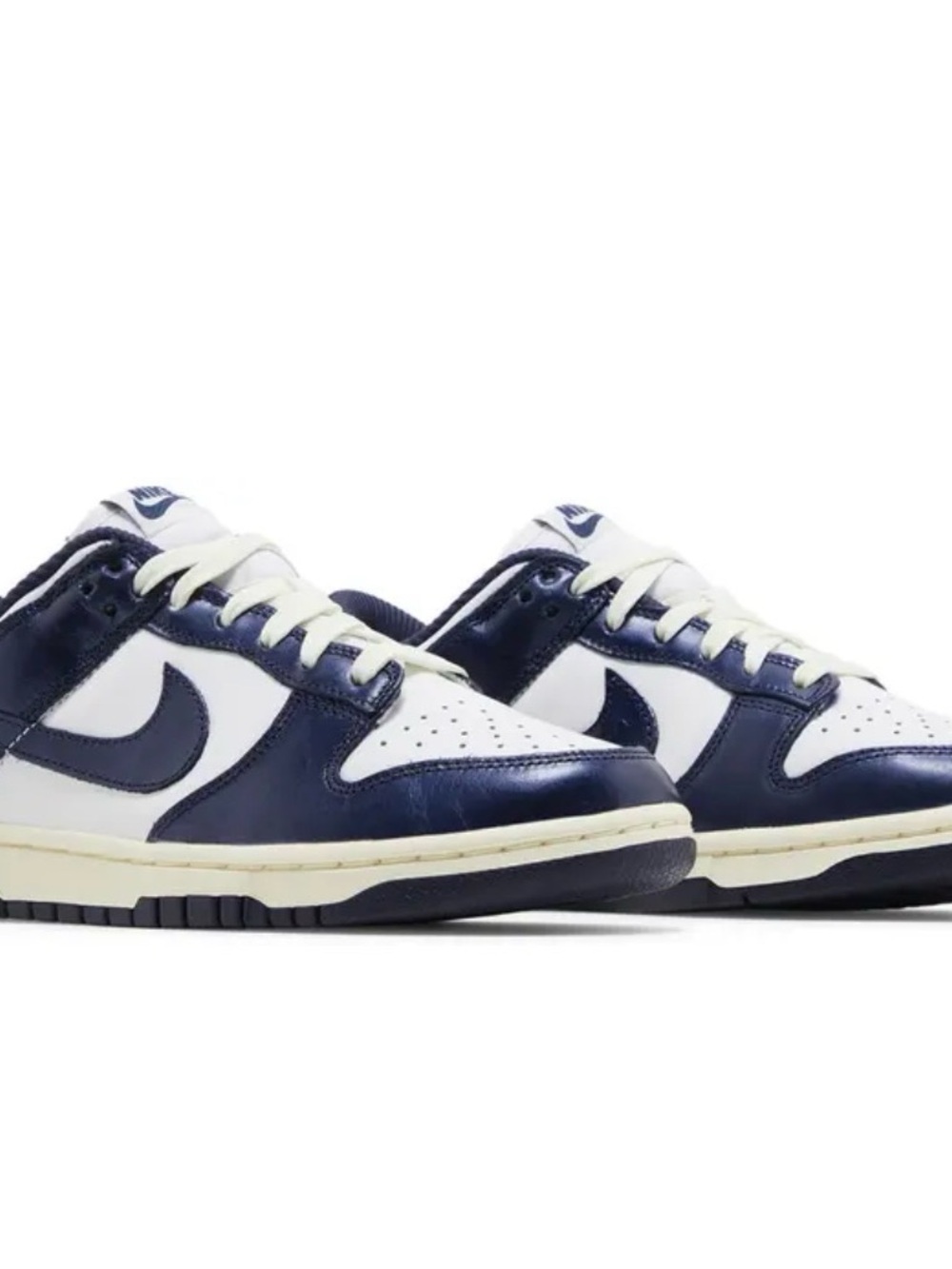 Nike Wonans Low-Top Dunk Style Sneaker in Navy and White